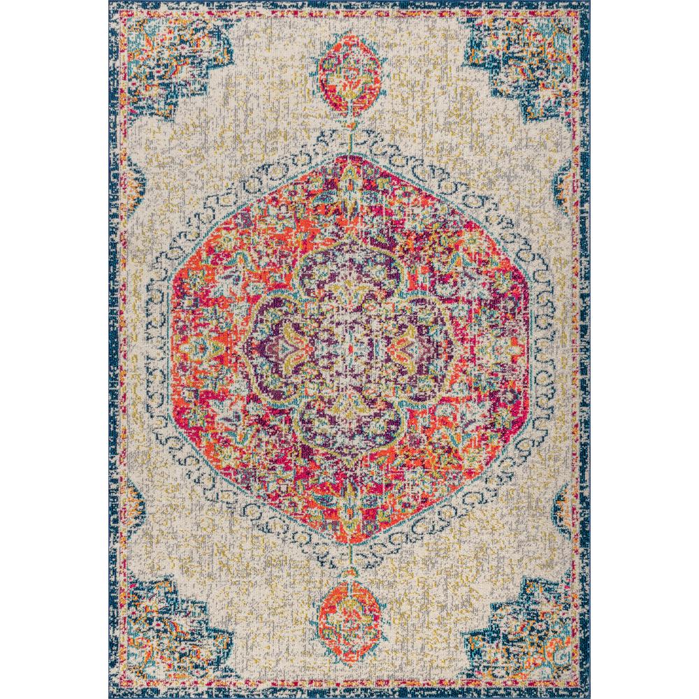 Jonathan Y Bohemian Flair Boho Vintage Medallion Cream Orange 3 Ft X 5 Area Rug
