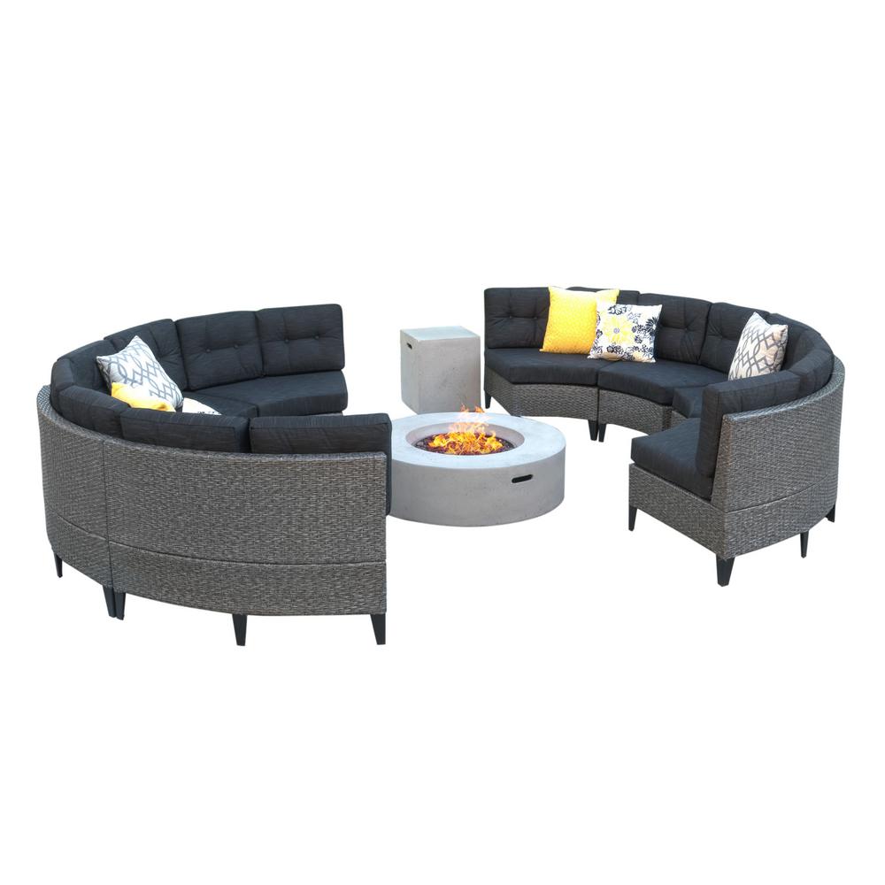 Noble House 10 Piece Wicker Patio Fire Pit Sectional Seating Set With Dark Gray Cushions 11889 The Home Depot - Patio Sectional Furniture With Fire Pit Noble House 10 Piece Wicker Patio Fire Pit Sectional Seating Set With Dark Gray Cushions 11889 The Home Depot - Patio Sectional Furniture With Fire Pit