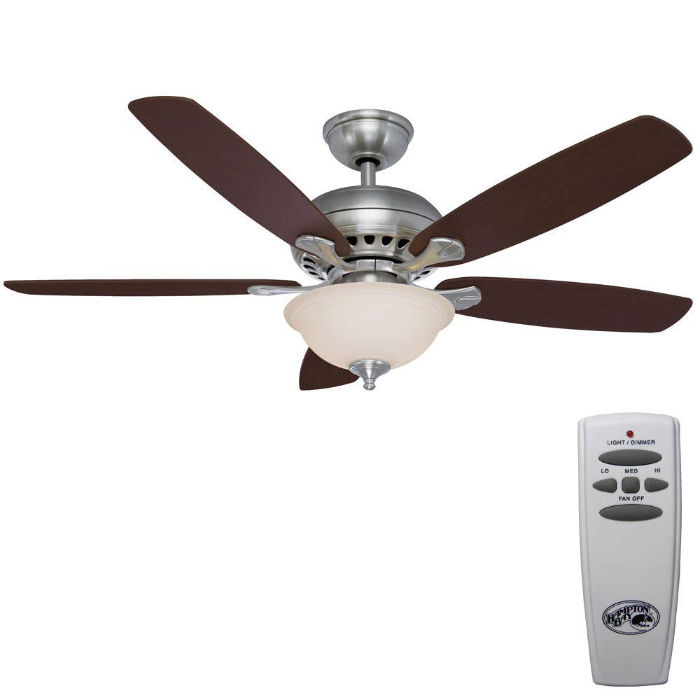 Hampton Bay Southwind 52 in. Indoor Brushed Nickel Ceiling Fan with