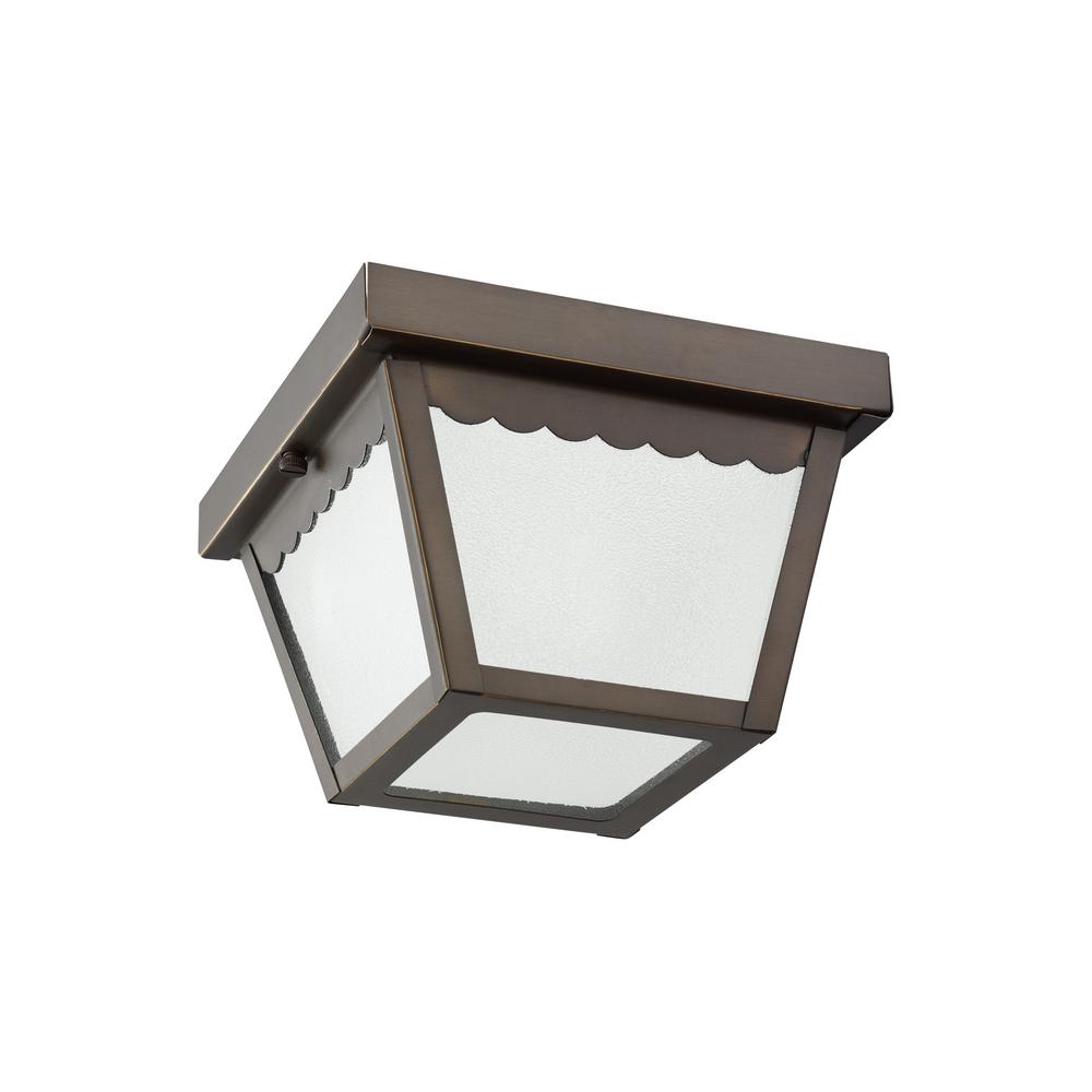 Led Bronze Outdoor Flush Mount Lights Ceiling Lighting Outdoor Ceiling Antique Bronze 1 Light Flush Mount With Led Bulb