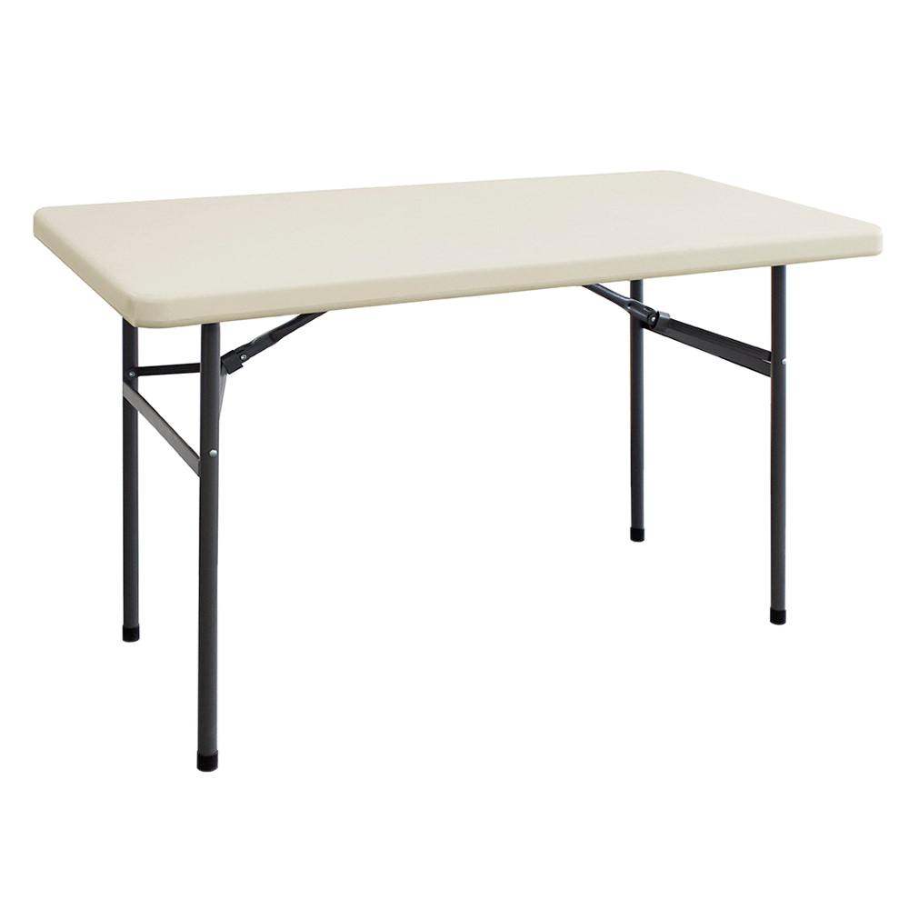 Enduro 48 In Earth Tan Plastic Portable Crawlfish Table Ta48fcf01 Earth Tan Plastic Folding Banquet Table