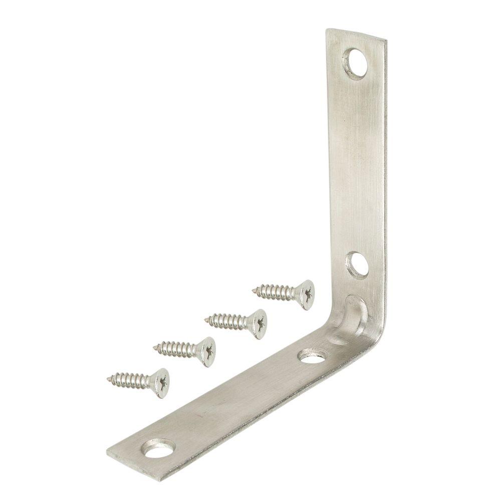 Everbilt 4 in. Stainless Steel Corner Braces (4Pack)14559 The Home