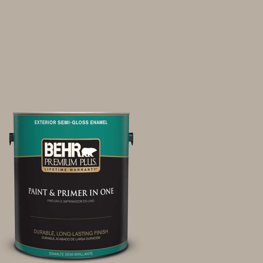 Behr Premium Plus 1 Gal Ppu18 13 Perfect Taupe Semi Gloss Enamel Ppu18 13 Perfect Taupe Semi Gloss Enamel