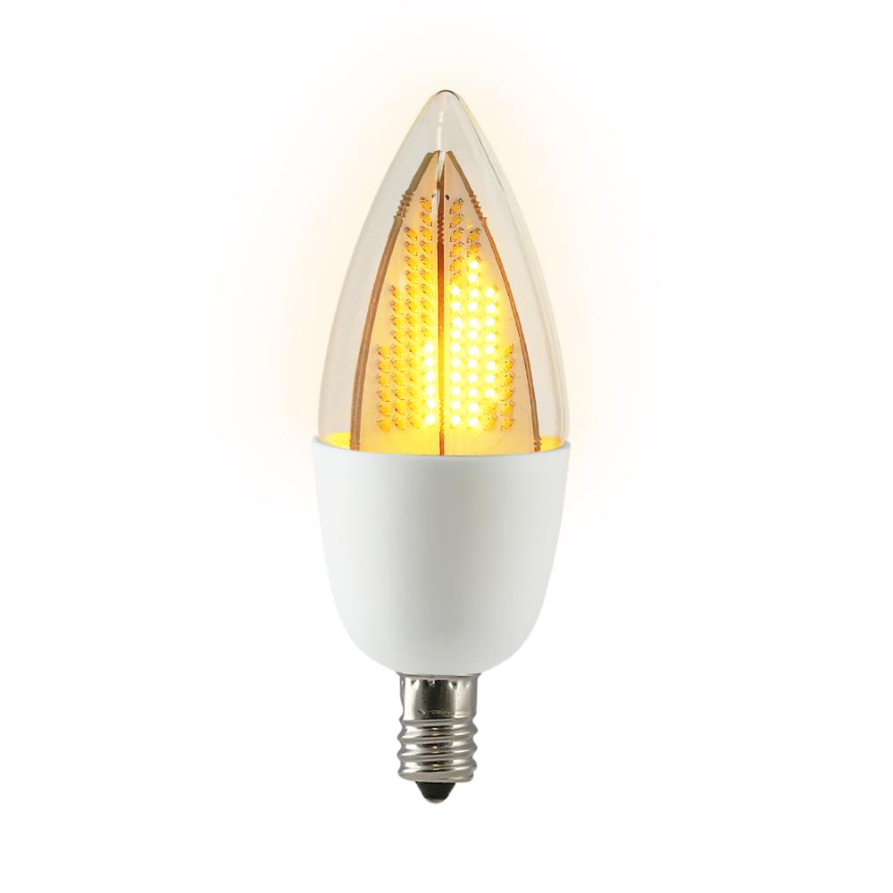 Euri Lighting 6-Watt Equivalent CA9.5 Flickering Flame LED Light Bulb