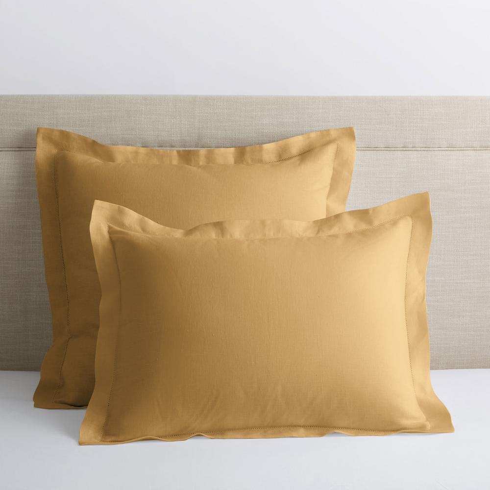mustard pillow shams