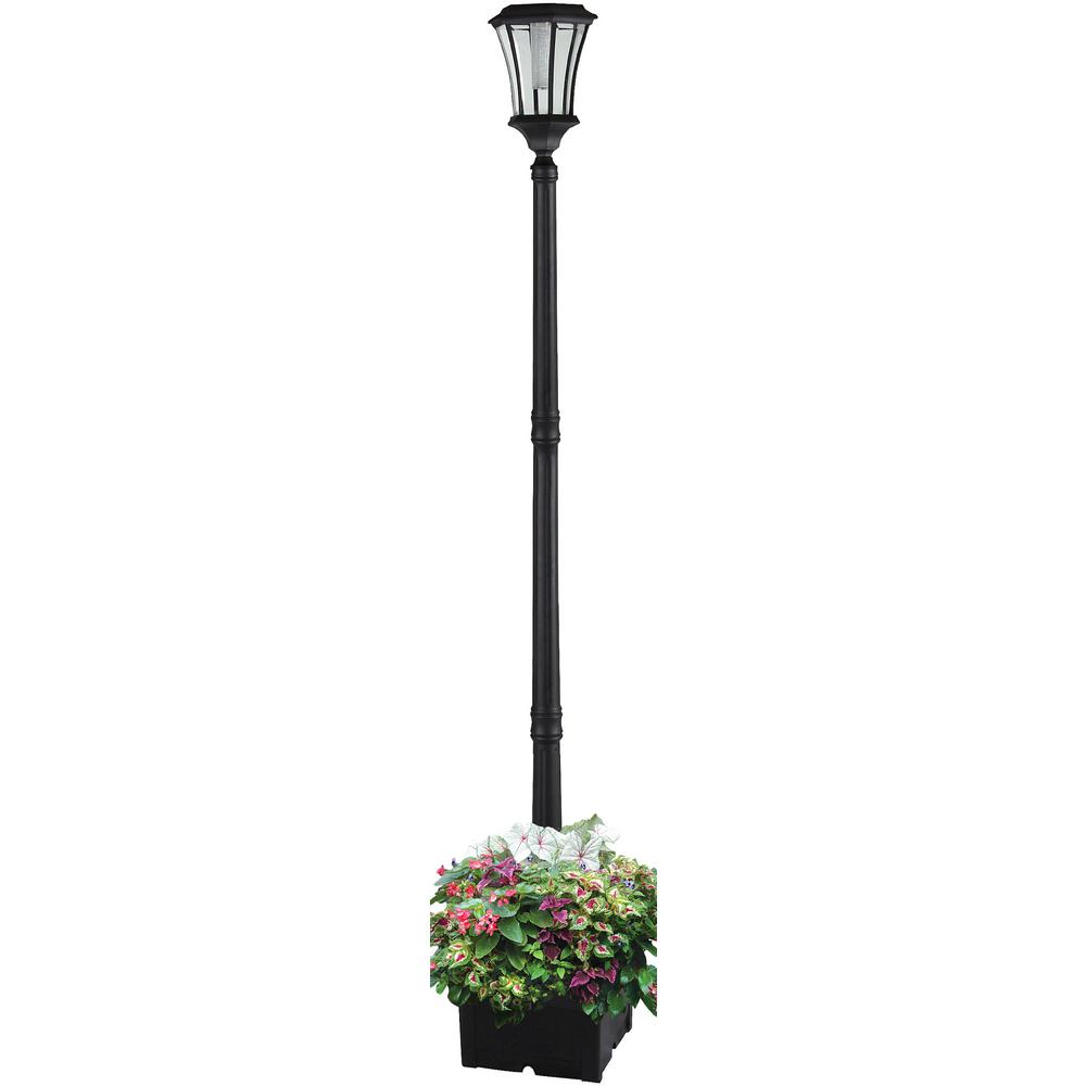 Sunray Aail 1 Light Outdoor White Integrated Led Lamp Post And Sunray Aail 1 Light Outdoor White Integrated Led Lamp Post And Planter