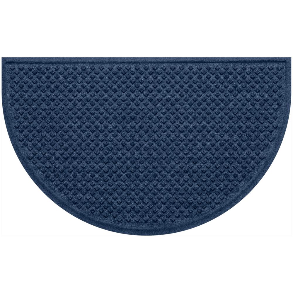 Aqua Shield Fall Day 24 in. x 39 in. Half Round PET Polyester Doormat Bordeaux20351602439 The