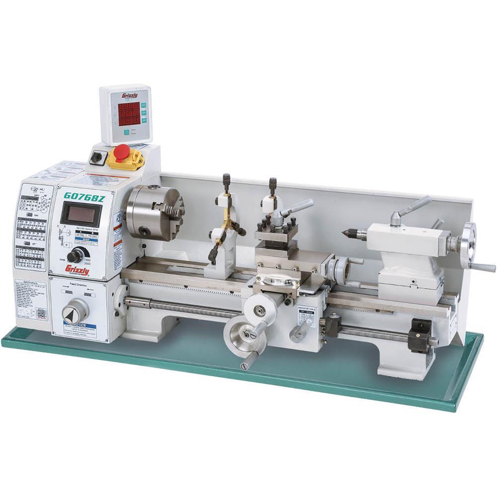 Grizzly Industrial 8 In. X 16 In. Variable-Speed Lathe With DRO-G0768Z ...