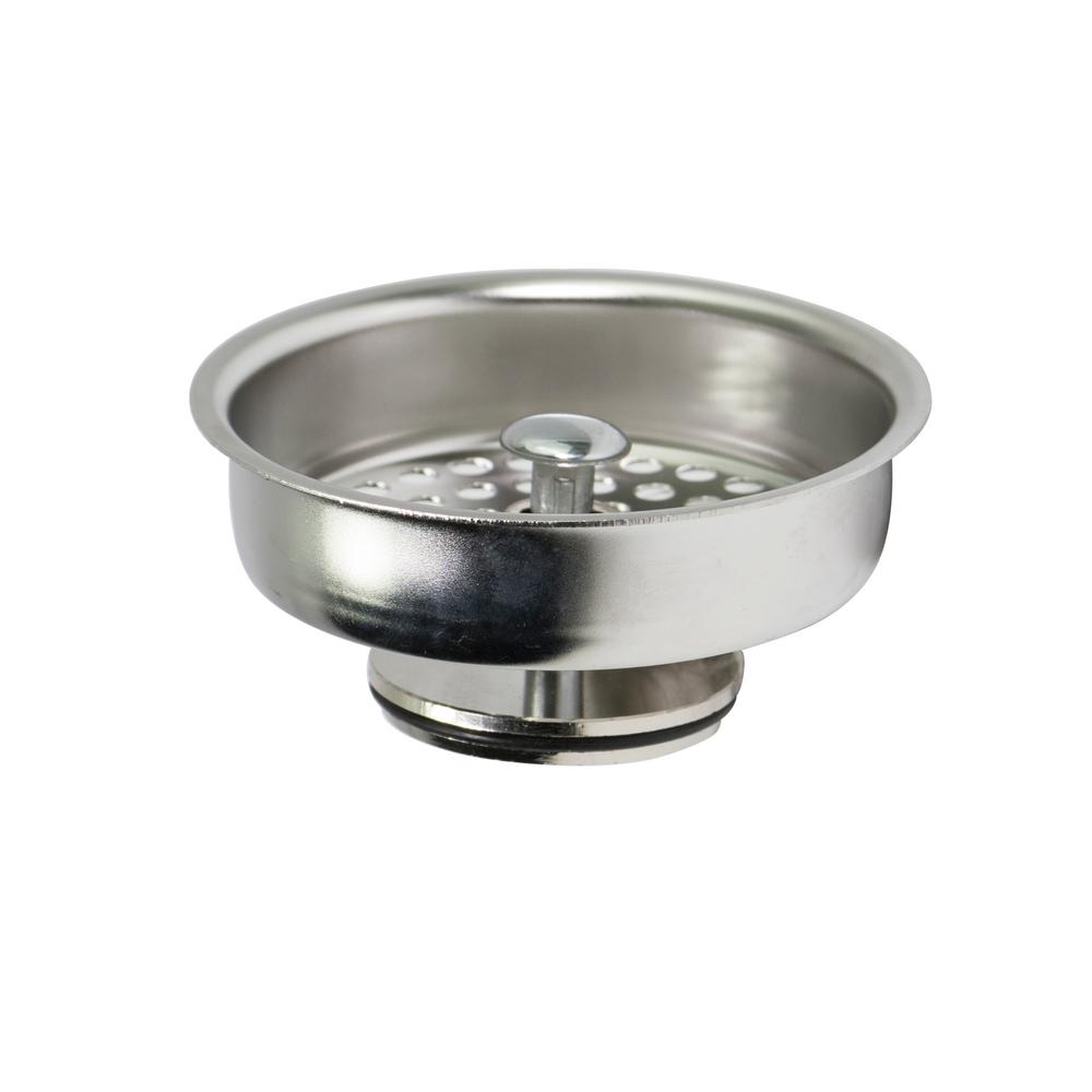 The Plumber S Choice 3 1 2 In Strainer Basket Replacement For Kitchen Sink Drains Stainless Steel Kohler Style Stopper