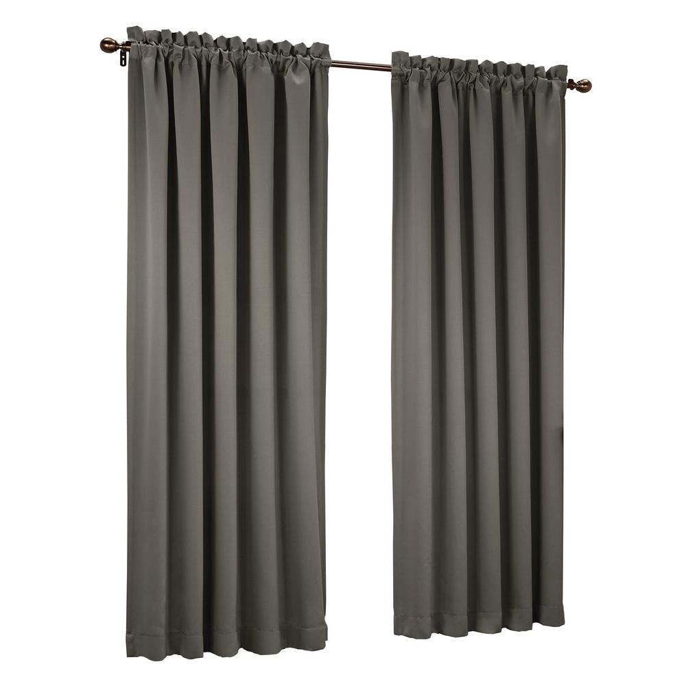 Sun Zero Semi Opaque Steel Gregory Room Darkening Pole Top Curtain