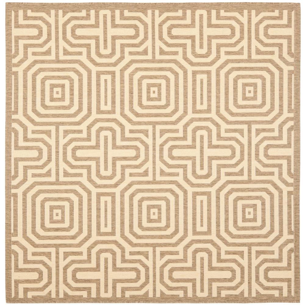Safavieh Courtyard Brown/Natural 7 ft. x 7 ft. Square Indoor/Outdoor ... Safavieh Courtyard Brown/Natural 7 ft. x 7 ft. Square Indoor/Outdoor ...