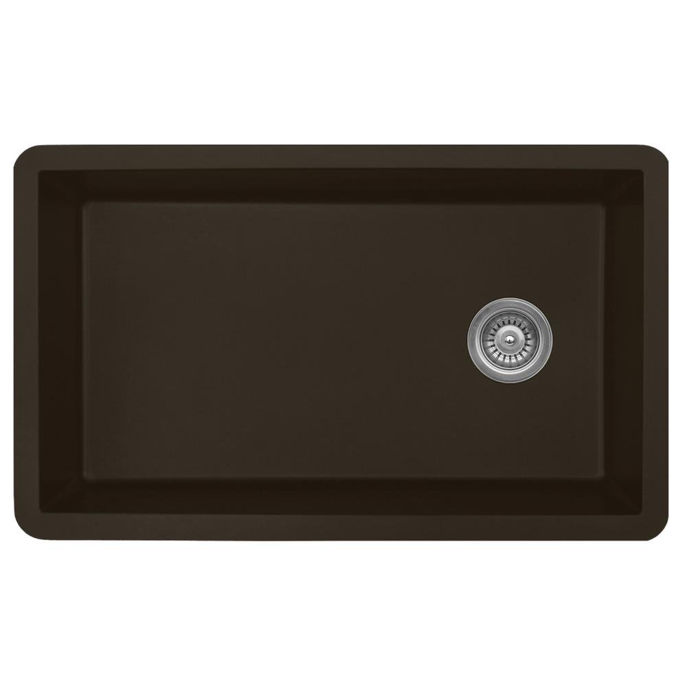 Karran Undermount Quartz Composite 32 In Single Bowl Kitchen Sink Karran Undermount Quartz Composite 32 In Single Bowl Kitchen Sink Brown