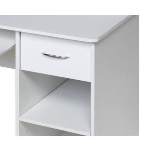 Onespace Essential White Computer Desk Hutch With Pull Out White Computer Desk Hutch With Pull Out