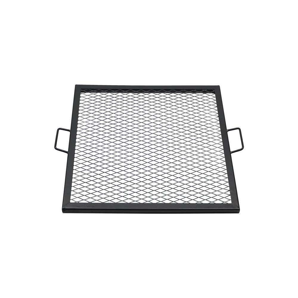 Sunnydaze Decor 24 In X Marks Steel Black Square Fire Pit Cooking