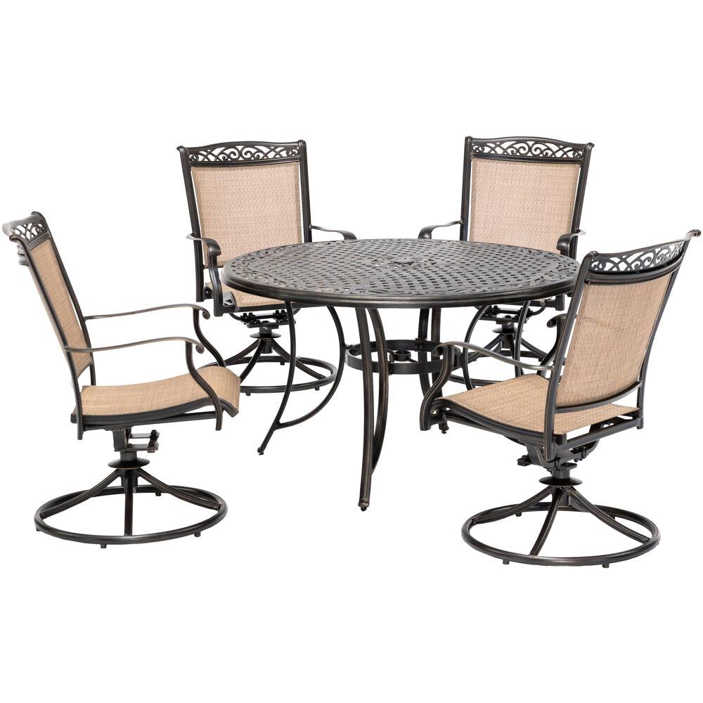 Hanover Fontana 5 Piece Aluminum Outdoor Dining Set With 4 Sling Swivel Rockers And A 48 In Cast Top Table Fntdn5pcswc The Home Depot - Sling Swivel Rocker Patio Set Hanover Fontana 5 Piece Aluminum Outdoor Dining Set With 4 Sling Swivel Rockers And A 48 In Cast Top Table Fntdn5pcswc The Home Depot - Sling Swivel Rocker Patio Set