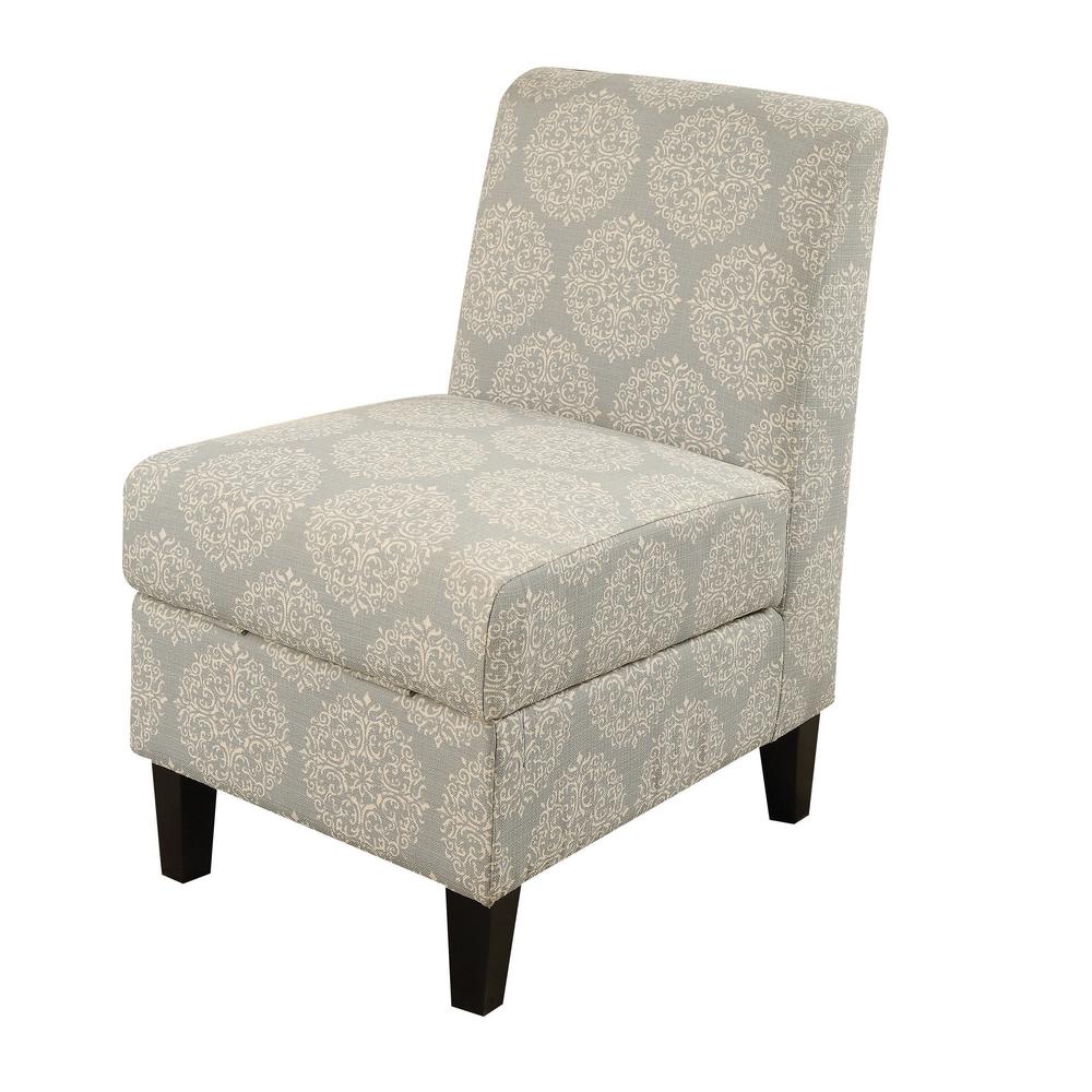 Multi Colored Fabric Solid Wood Accent Chairs The Ollano Ii Hexagon Pattern Accent Chair With Storage