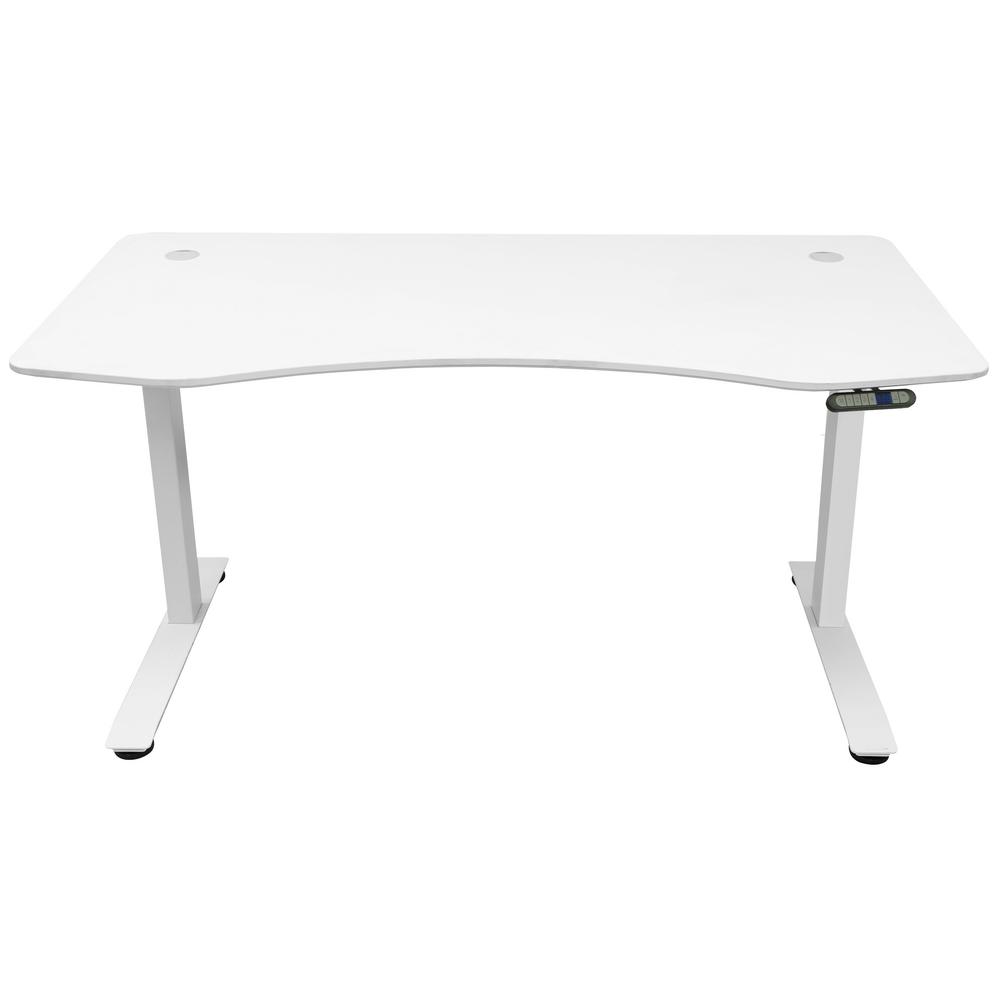 Motionwise 60 in. Rectangular White Standing Desk with Adjustable