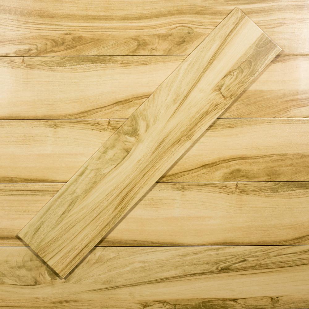 ABOLOS Artisan Wood Fresh Pine 8 in. x 40 in. Matte Ceramic Wood Look