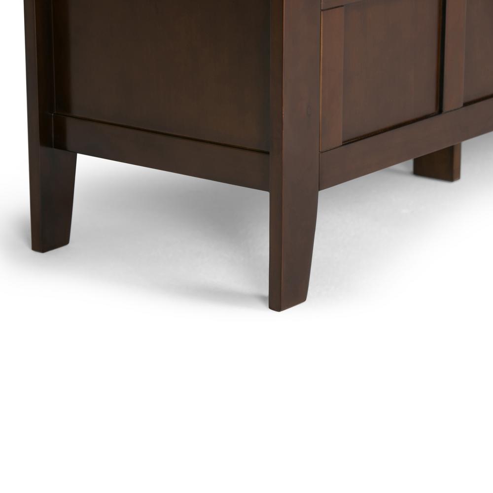 Simpli Home Adams Solid Wood 48 In Wide Rustic Entryway Storage