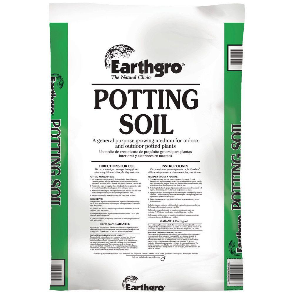 Earthgro 2 Cu Ft Potting Soil The Home Depot