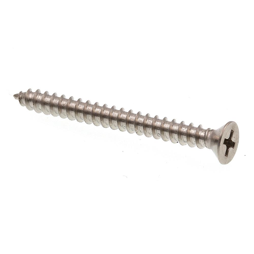 304 Stainless Steel 18-8 #8 x 3//4 Flat Head Sheet Metal Screws Phillips Drive Wood Screws Self Tapping Pack of 100