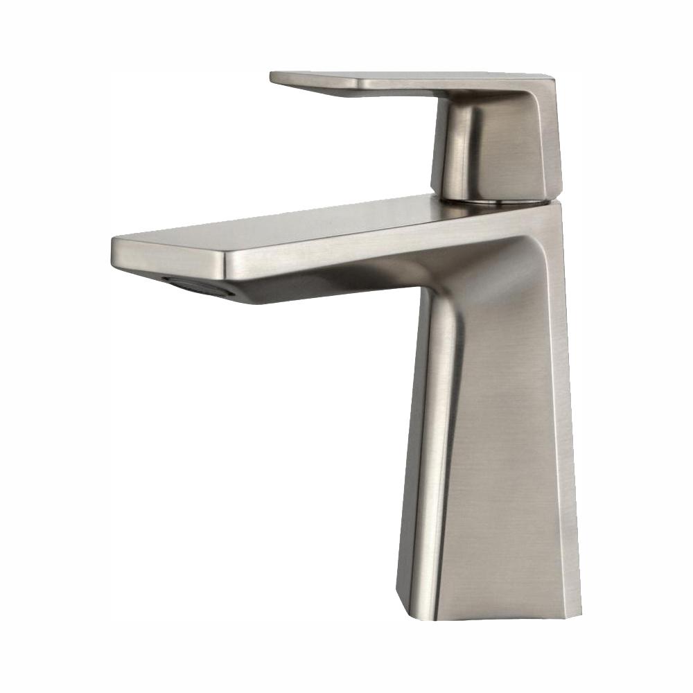 Kraus Aplos Single Hole Handle Mid Arc Bathroom Faucet In Brushed Nickel