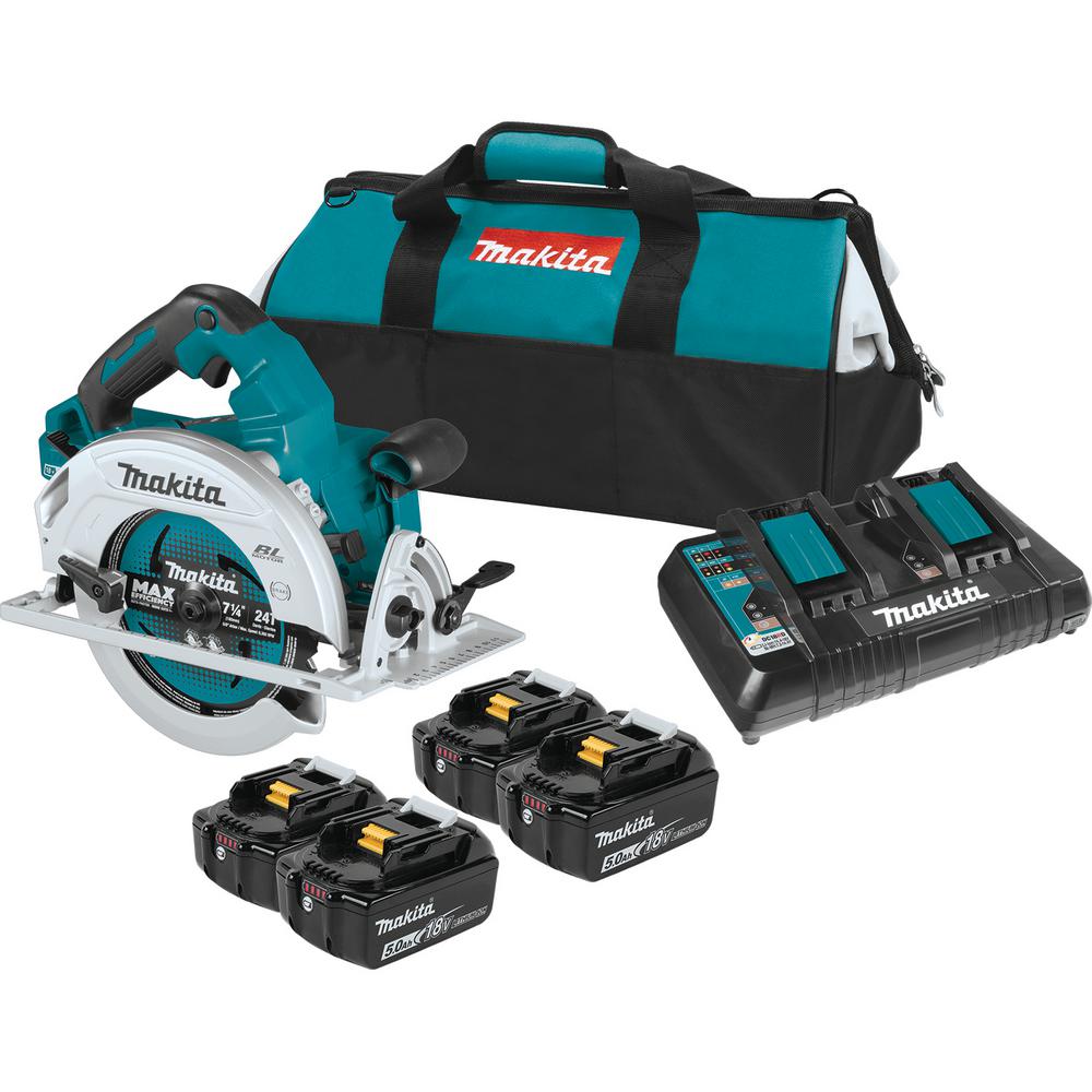 18-Volt X2 LXT Lithium-Ion (36-Volt) Brushless Cordless 7-1/4 in. Circular Saw Kit with 4 Batteries (5.0Ah)