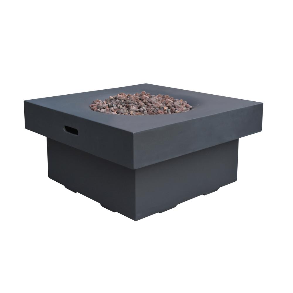 Modeno Branford 34 In X 17 In Square Concrete Natural Gas Fire