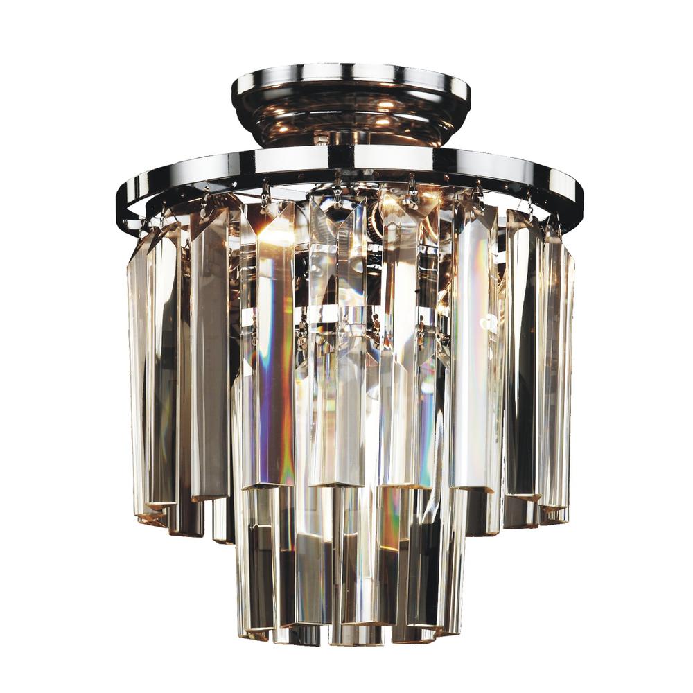 Glow Lighting Timeless 3 Light Tri Cut Glass And Chrome Frame Flush Timeless 3 Light Tri Cut Glass And Chrome Frame Flush Mount