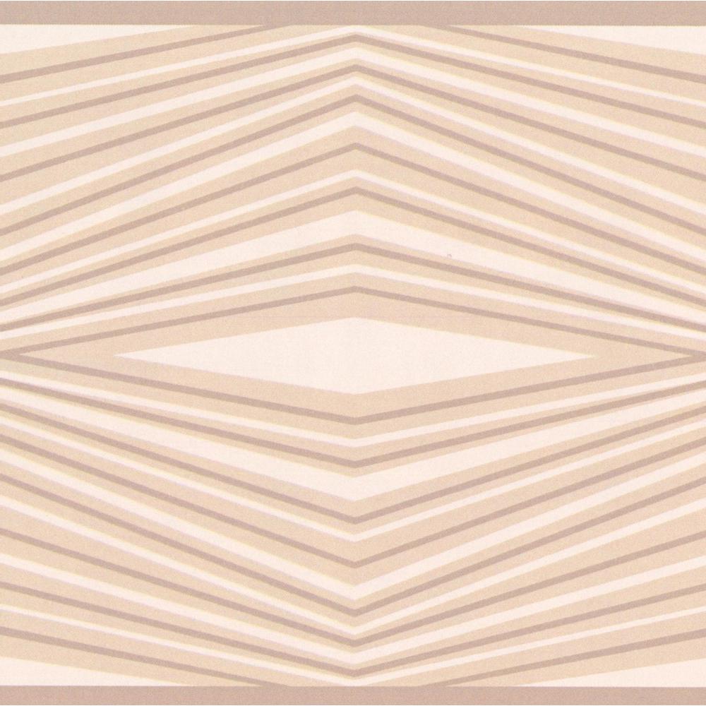York Wallcoverings Brown Beige Abstract Prepasted Wallpaper Border