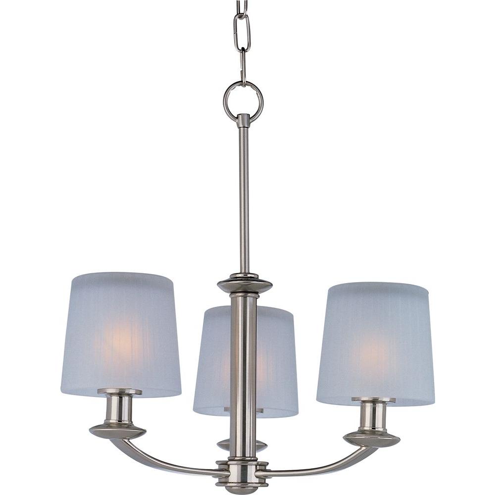 Maxim Lighting Finesse 3 Light Satin Nickel Mini Chandelier Maxim Lighting Finesse 3 Light Satin Nickel Mini Chandelier