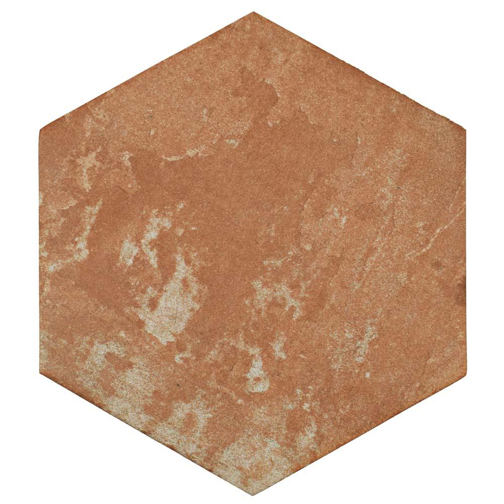 Brick Floor Outdoor Patio Porcelain Tile The Home Depot Americana Boston North End Hex 11 In X 12 3 4