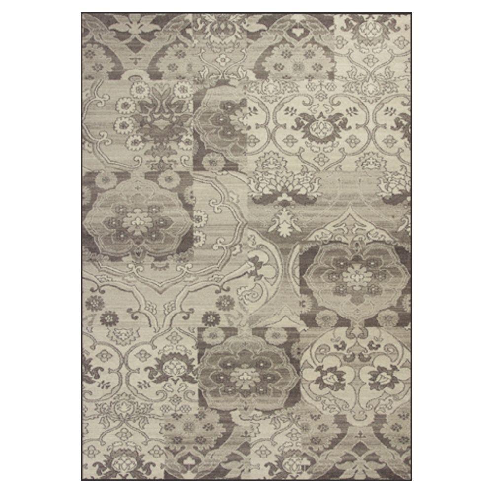Kas Rugs Elegant Damask Grey/Ivory 7 ft. 10 in. x 11 ft. 2 in. Area RugREF7418710X112 The