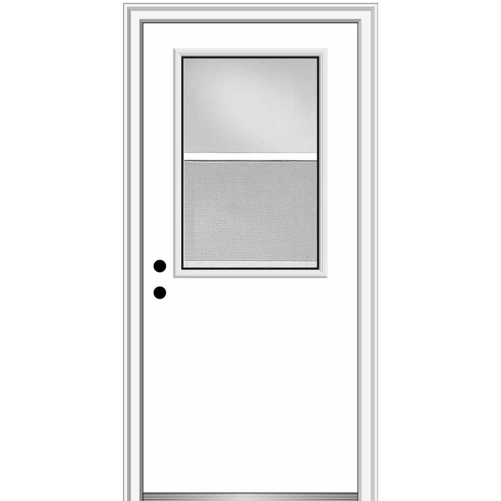 MMI Door 32 in. x 80 in. Classic RightHand Inswing 1/2Lite Clear