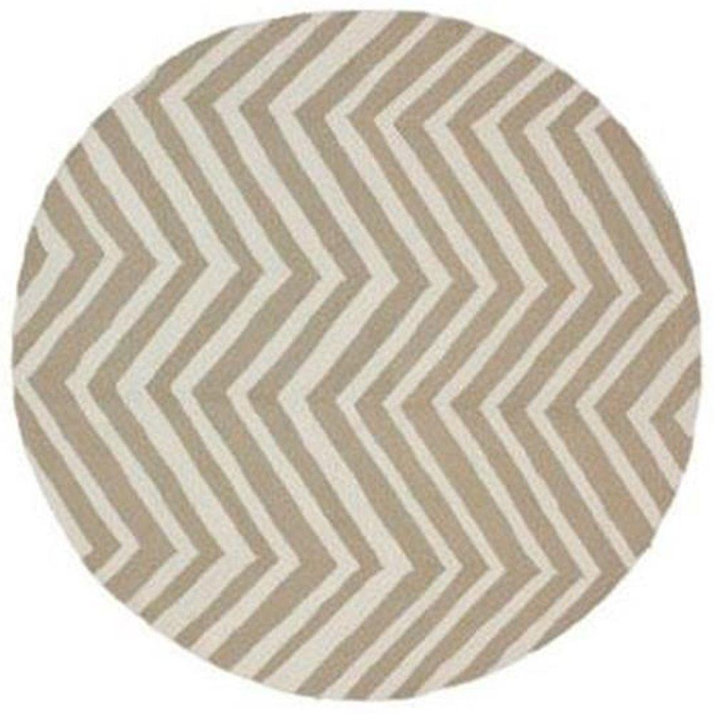 nuLOOM Chevron Cream 6 ft. x 6 ft. Round Area RugHJHK04F606R The