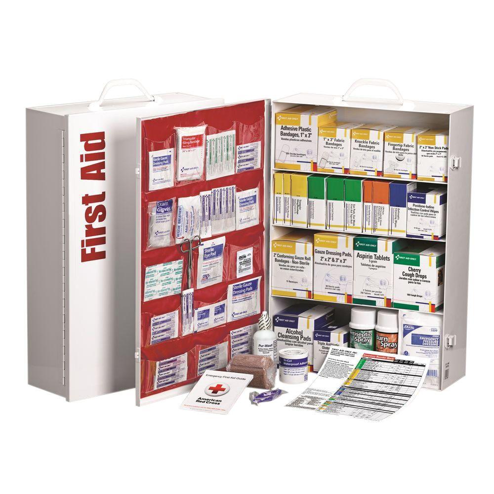 First Aid Only 1060-Piece 4 Shelf Metal Industrial First Aid Kit ...