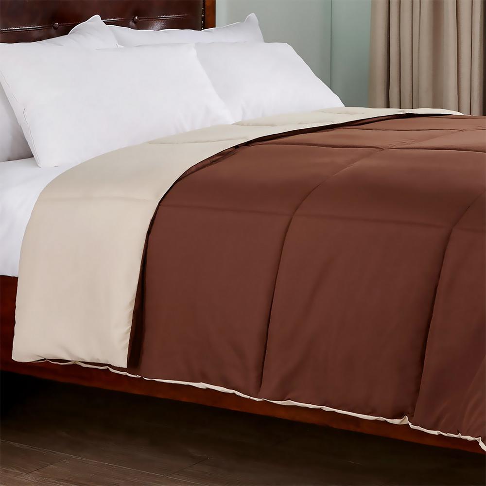 Peace Nest Light Warmth Brown King Down Alternative Comforter He