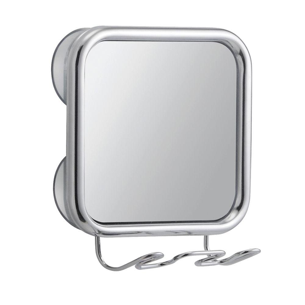 interDesign Neo Suction Mirror and Razor Holder in Chrome01850CX The