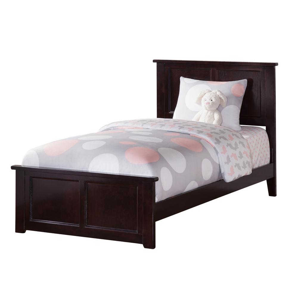 Beds Headboards Bedroom Furniture The Home Depot Madison Espresso Twin Xl Traditional Bed With Matching Foot Board