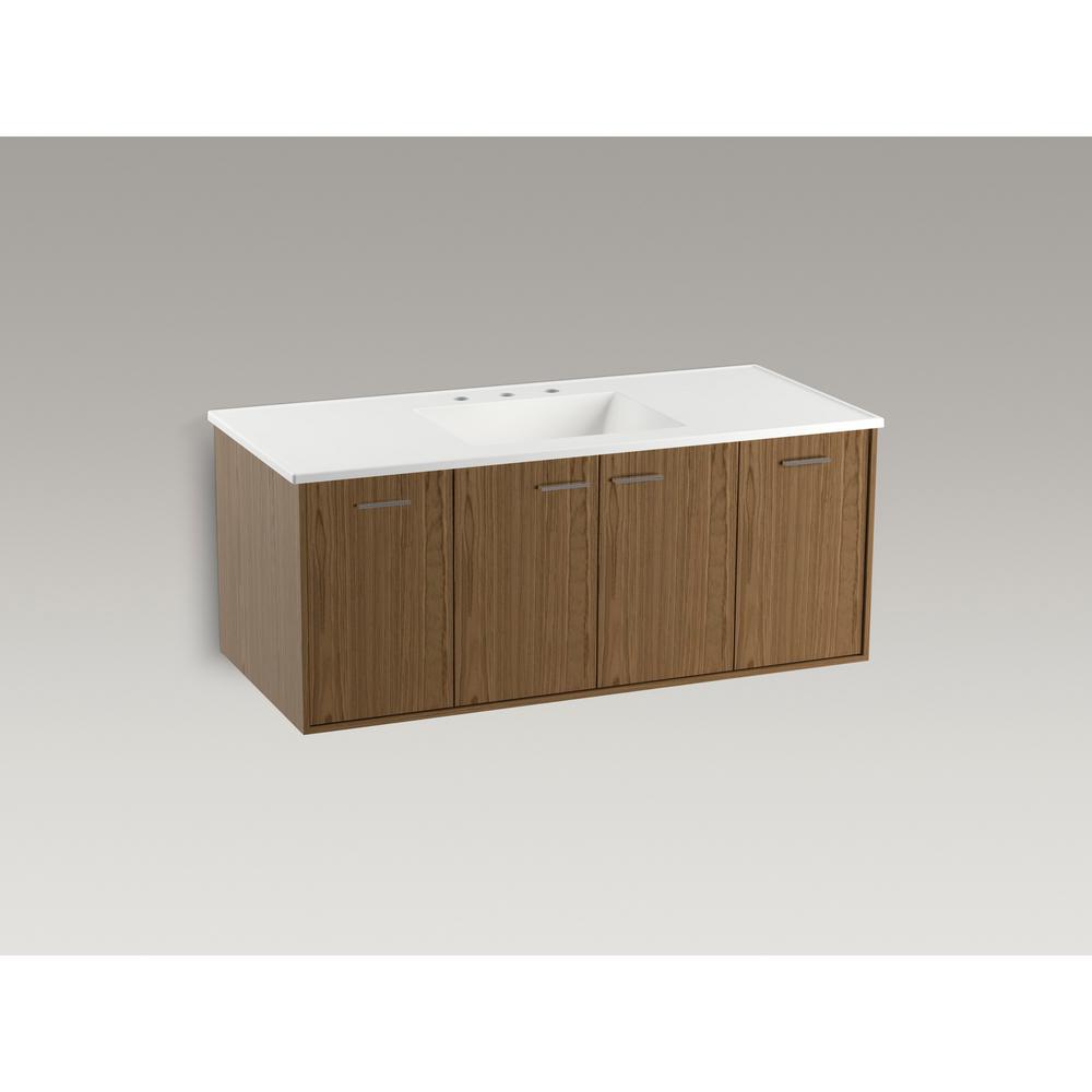 KOHLER Jute 48 in. W WallHung Vanity in Walnut Flax with