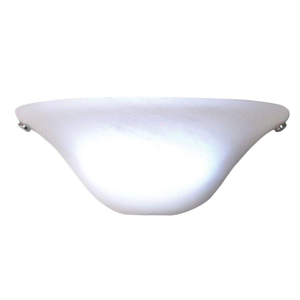 It's Exciting Lighting White Half Moon Sconce with Frosted ...