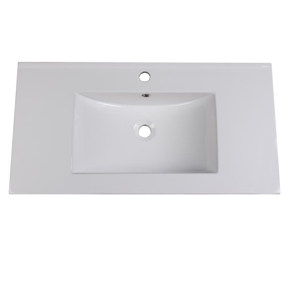 Fresca Torino 36 in. Drop-In Ceramic Bathroom Sink in White with ...