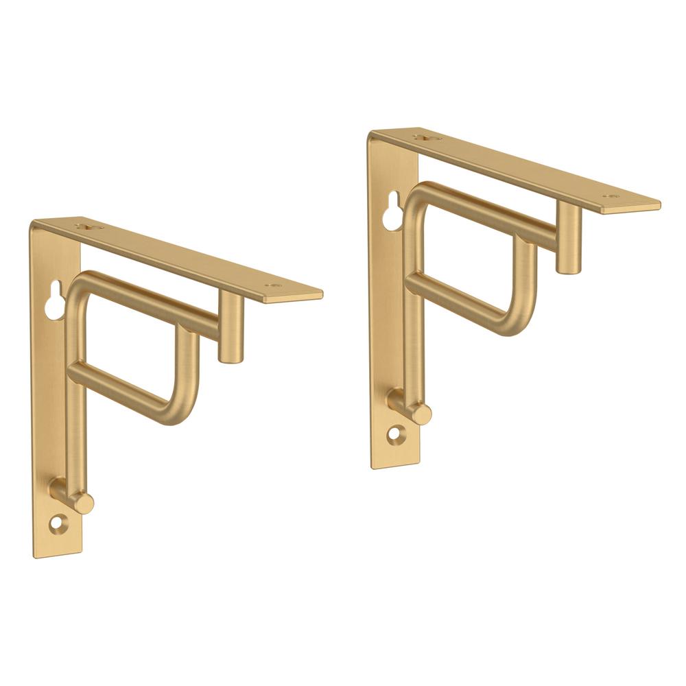 Liberty 7 In. Painted Brushed Brass Steel Art Deco Decorative Shelf ...