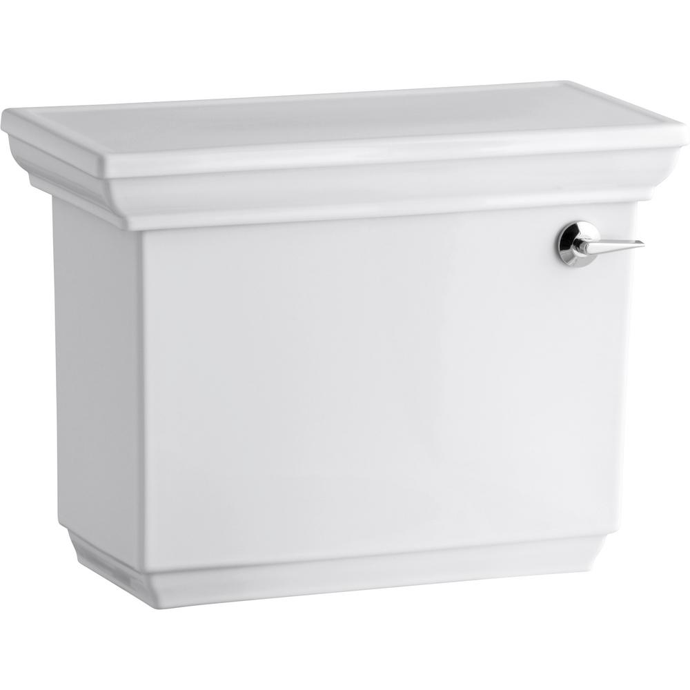 Kohler K-4434-RA-0 Memoirs 1.28 Gallons Per Flush Toilet Tank with Right-Hand Trip Lever Stately Design, White