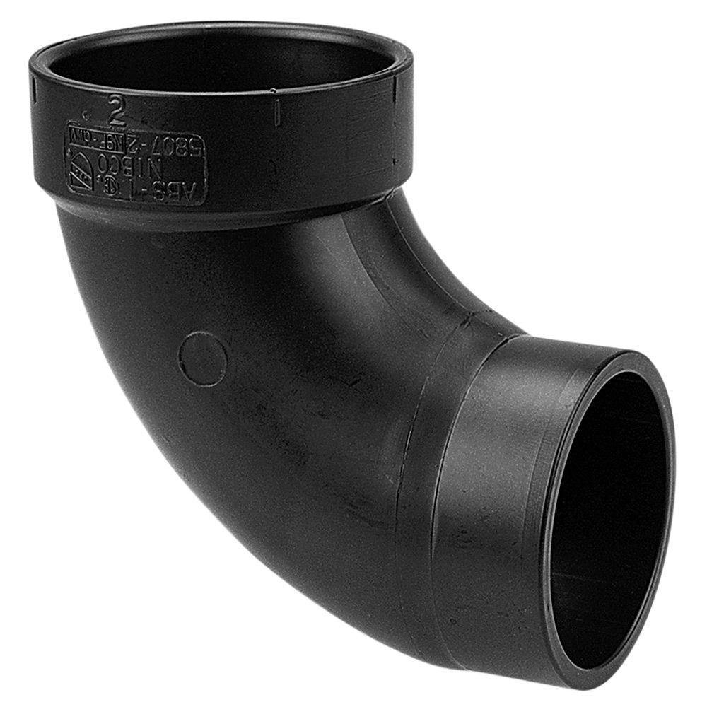 4 inch ABS DWV 90 Degree Hub x Hub Street Elbow