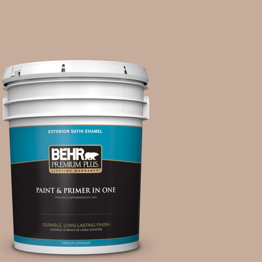 BEHR Premium Plus 5gal. ECC571 California Stucco Satin Enamel