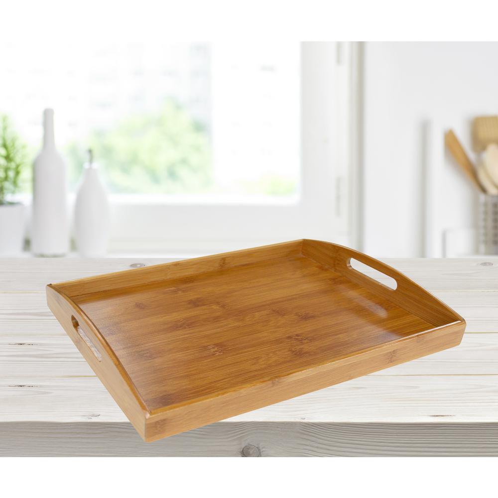 16.87 in. x 11.62 in. x 2.25 in. Home Basics Serving Tray