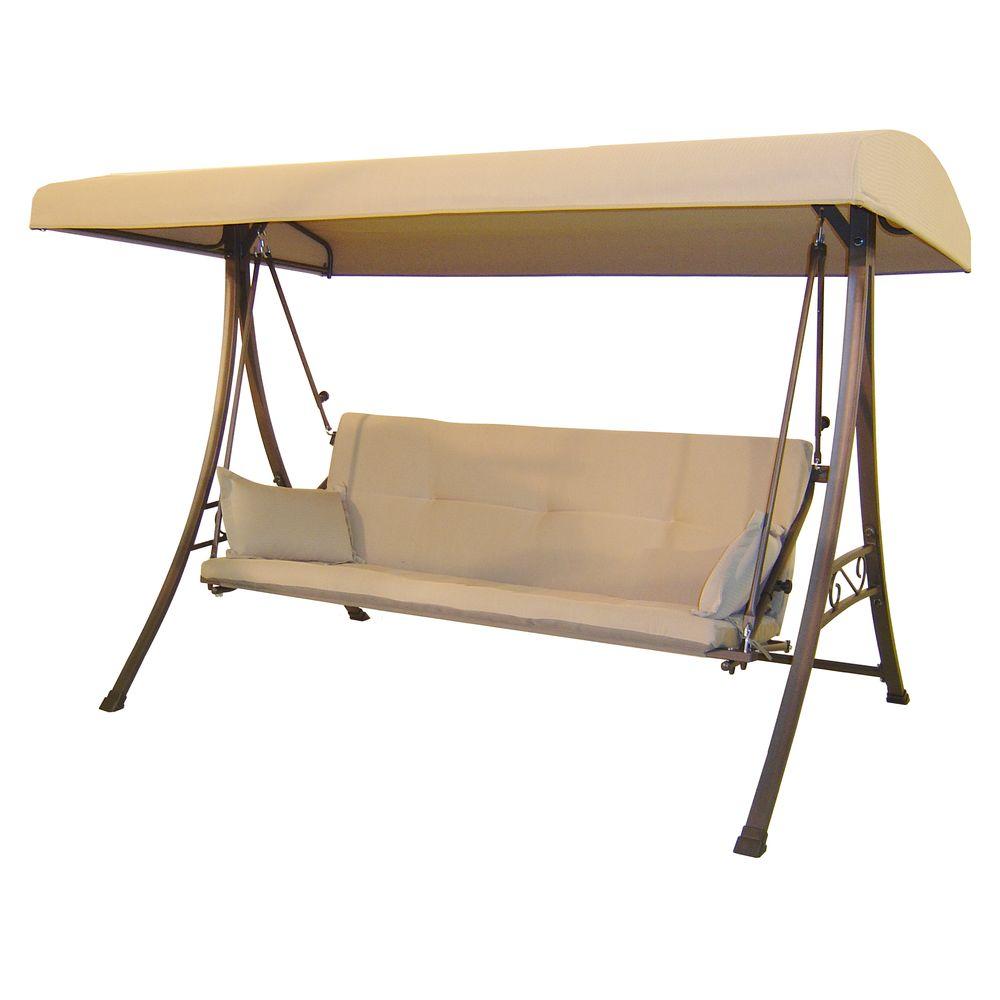 Hampton Bay 3 Person Futon Patio Swing