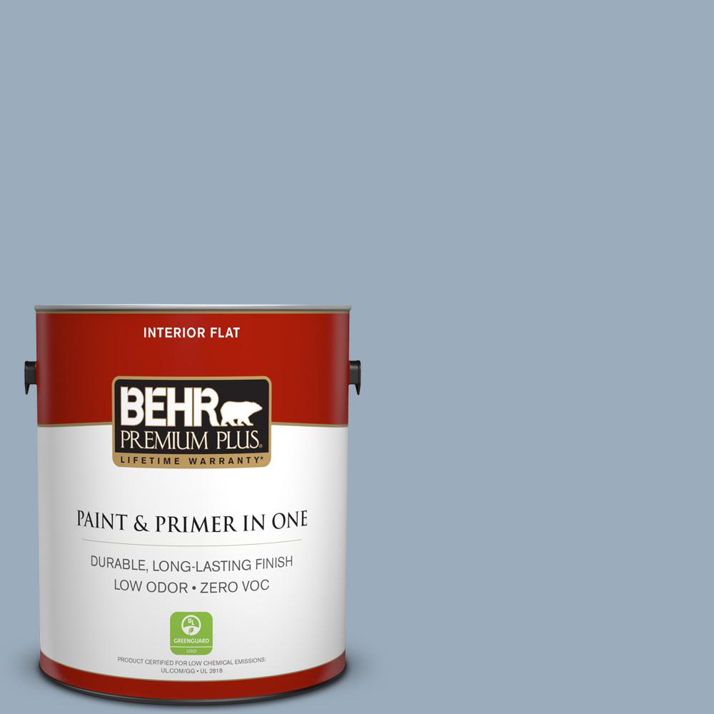 BEHR Premium Plus 1-gal. #560F-4 Russian Blue Zero VOC Flat ...