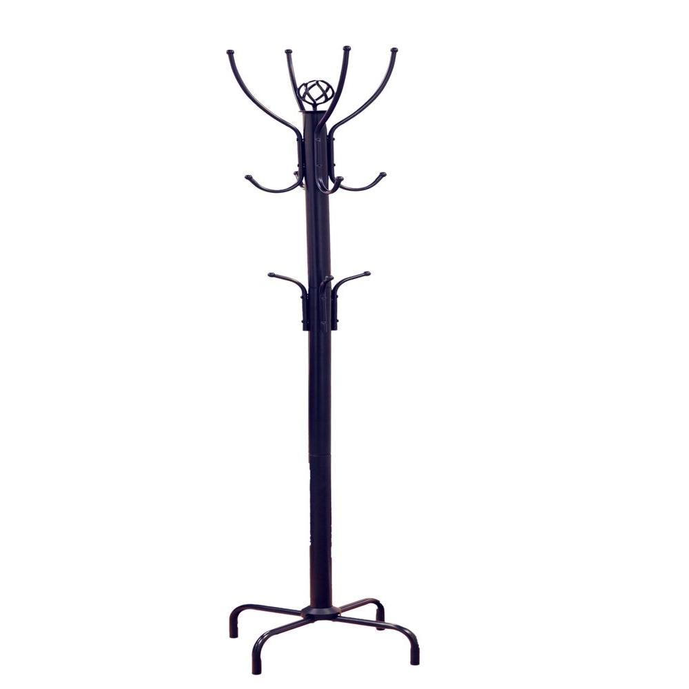 MegaHome Black 8Hook Coat Rack CR002 The Home Depot